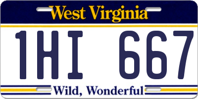 WV license plate 1HI667