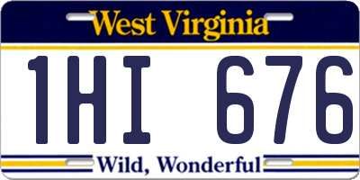 WV license plate 1HI676