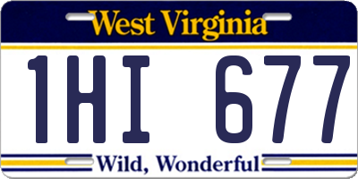 WV license plate 1HI677