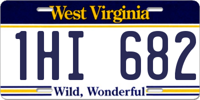 WV license plate 1HI682
