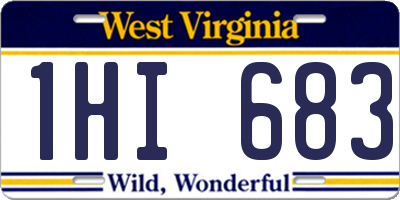 WV license plate 1HI683