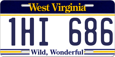 WV license plate 1HI686