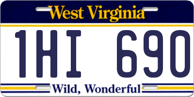 WV license plate 1HI690