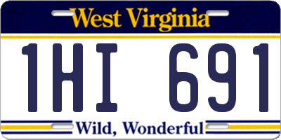 WV license plate 1HI691