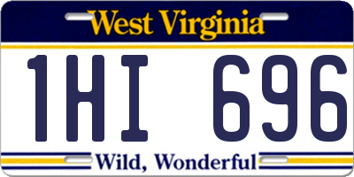 WV license plate 1HI696