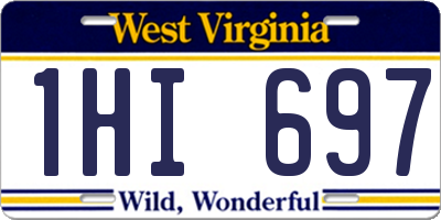 WV license plate 1HI697