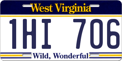 WV license plate 1HI706