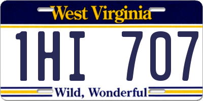 WV license plate 1HI707