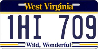WV license plate 1HI709