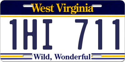 WV license plate 1HI711
