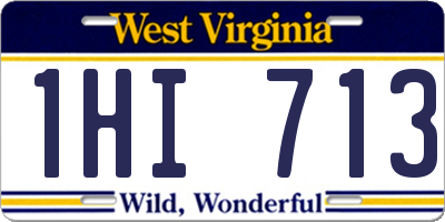 WV license plate 1HI713