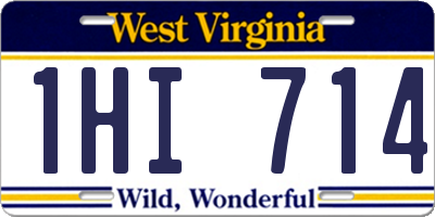 WV license plate 1HI714