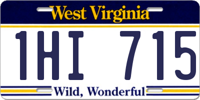 WV license plate 1HI715