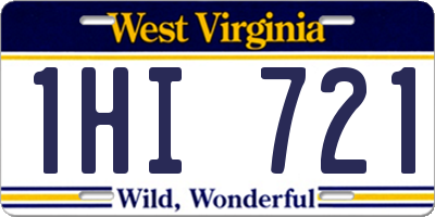 WV license plate 1HI721