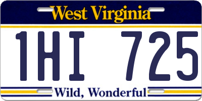WV license plate 1HI725
