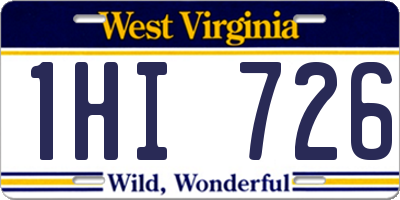 WV license plate 1HI726