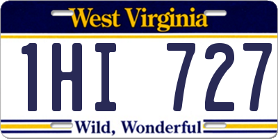 WV license plate 1HI727
