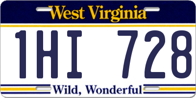 WV license plate 1HI728