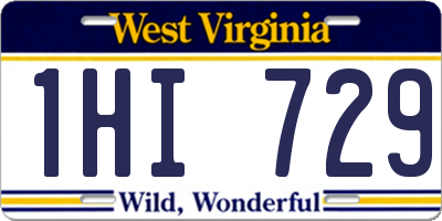 WV license plate 1HI729