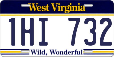WV license plate 1HI732