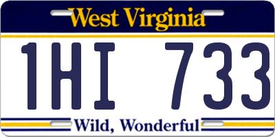WV license plate 1HI733