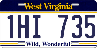 WV license plate 1HI735
