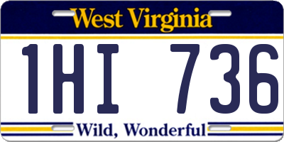 WV license plate 1HI736