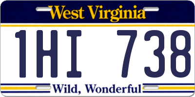 WV license plate 1HI738