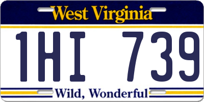 WV license plate 1HI739