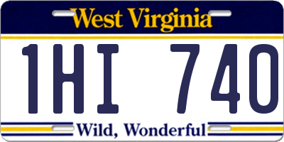 WV license plate 1HI740