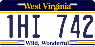 WV license plate 1HI742