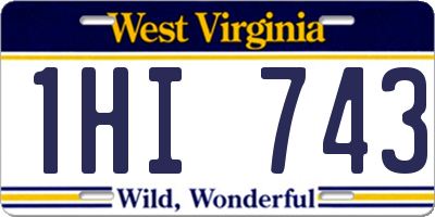 WV license plate 1HI743