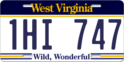 WV license plate 1HI747