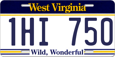 WV license plate 1HI750