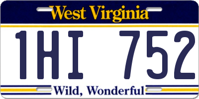 WV license plate 1HI752