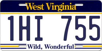 WV license plate 1HI755