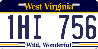 WV license plate 1HI756