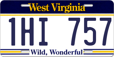 WV license plate 1HI757