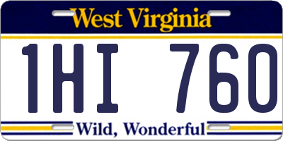 WV license plate 1HI760