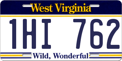 WV license plate 1HI762