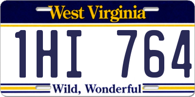 WV license plate 1HI764