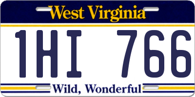 WV license plate 1HI766