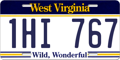 WV license plate 1HI767