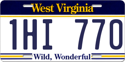 WV license plate 1HI770