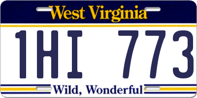 WV license plate 1HI773