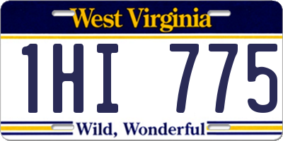 WV license plate 1HI775