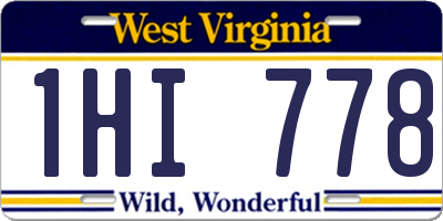 WV license plate 1HI778