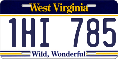 WV license plate 1HI785