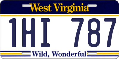 WV license plate 1HI787