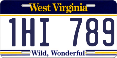 WV license plate 1HI789